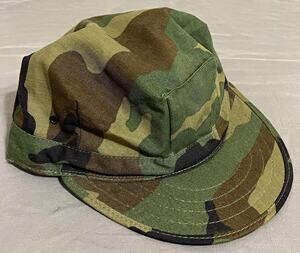 1988 USMC Woodland Camo Utility Cap Large USA Made BDU 8 Point 8405-01-110-4884